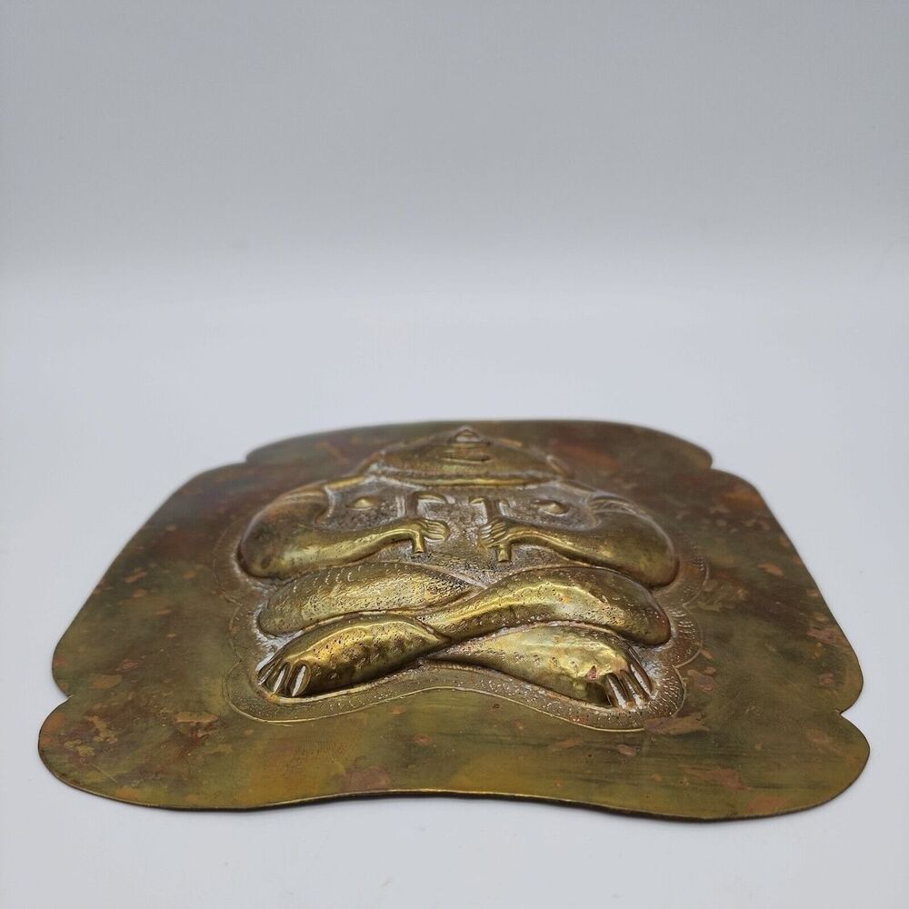 Quimbaya Brass Wall Hanging with Fish Mark & Qimbaya Stamped on the back - Picture 6 of 13